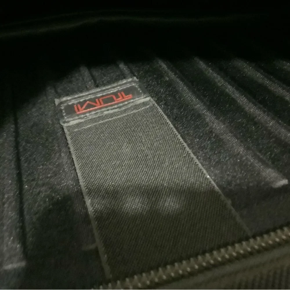 TUMI Black  alpha Ballistic expandable Laptop Business Briefcase